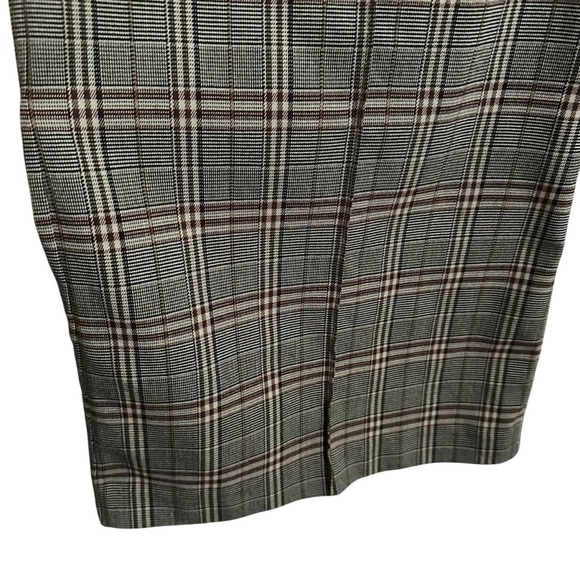 1. STATE Brown Plaid High Waist Wide Leg Trousers Career Workwear Preppy Pants - Picture 4 of 15